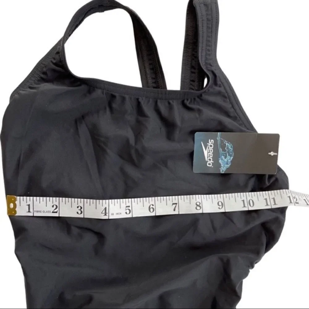 Speedo Moderate Ultraback PowerFLEX Performance Swimsuit • 32 • Black • NWT